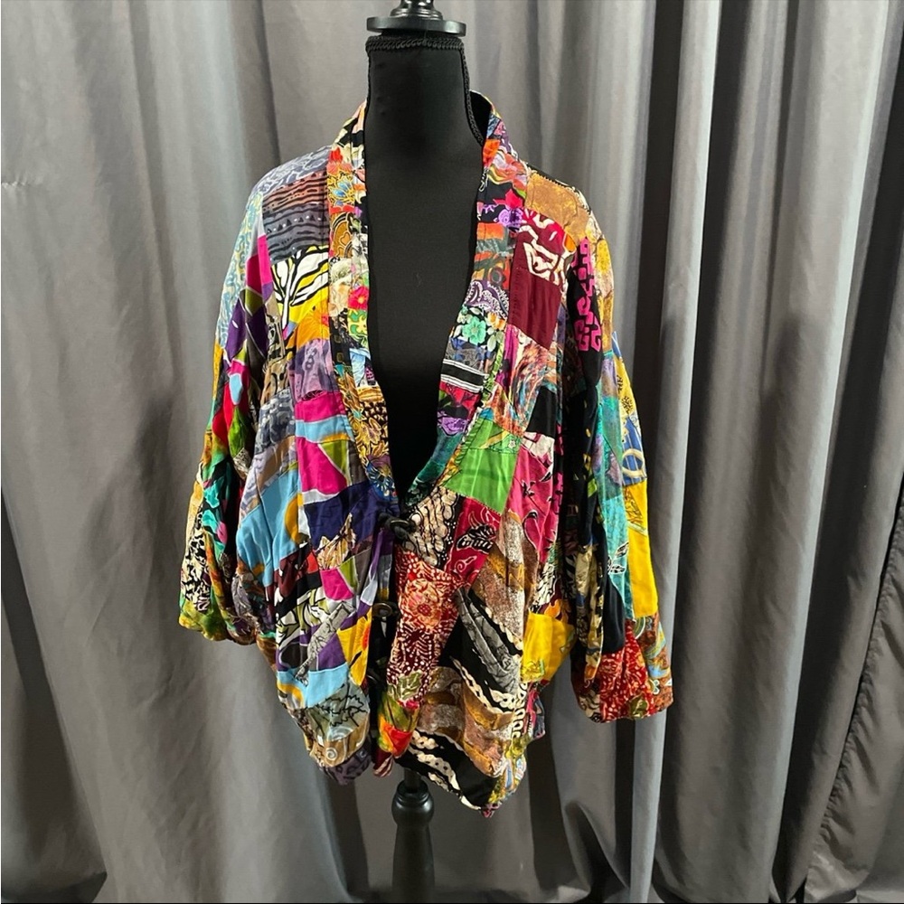 What’s next vintage BoHo patchwork cardigan one size
